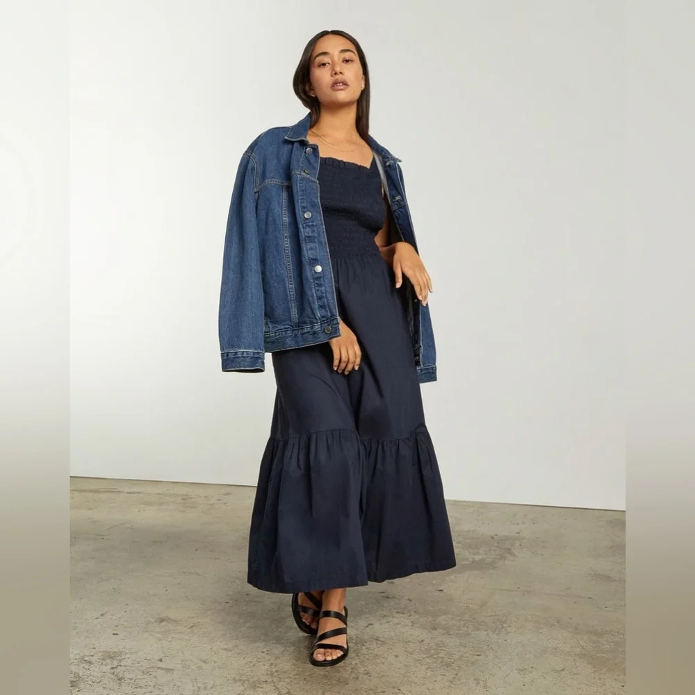 Everlane The Smock Dress in Black - Picture 1 of 5